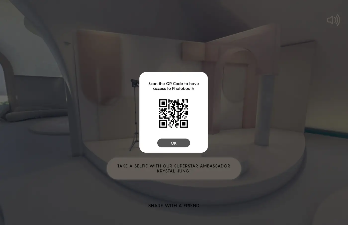 The photobooth, by QR code