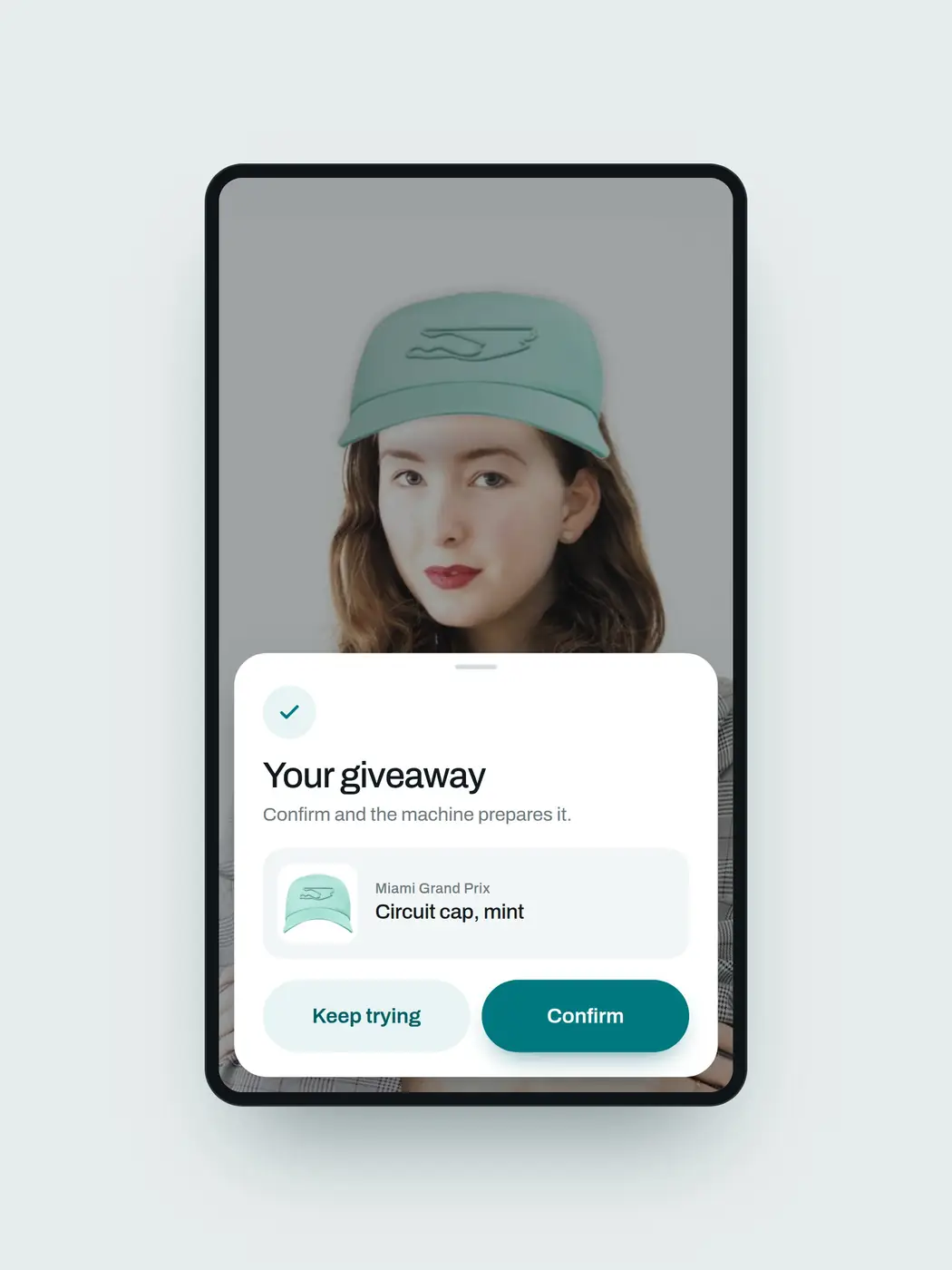 Confirm the giveaway