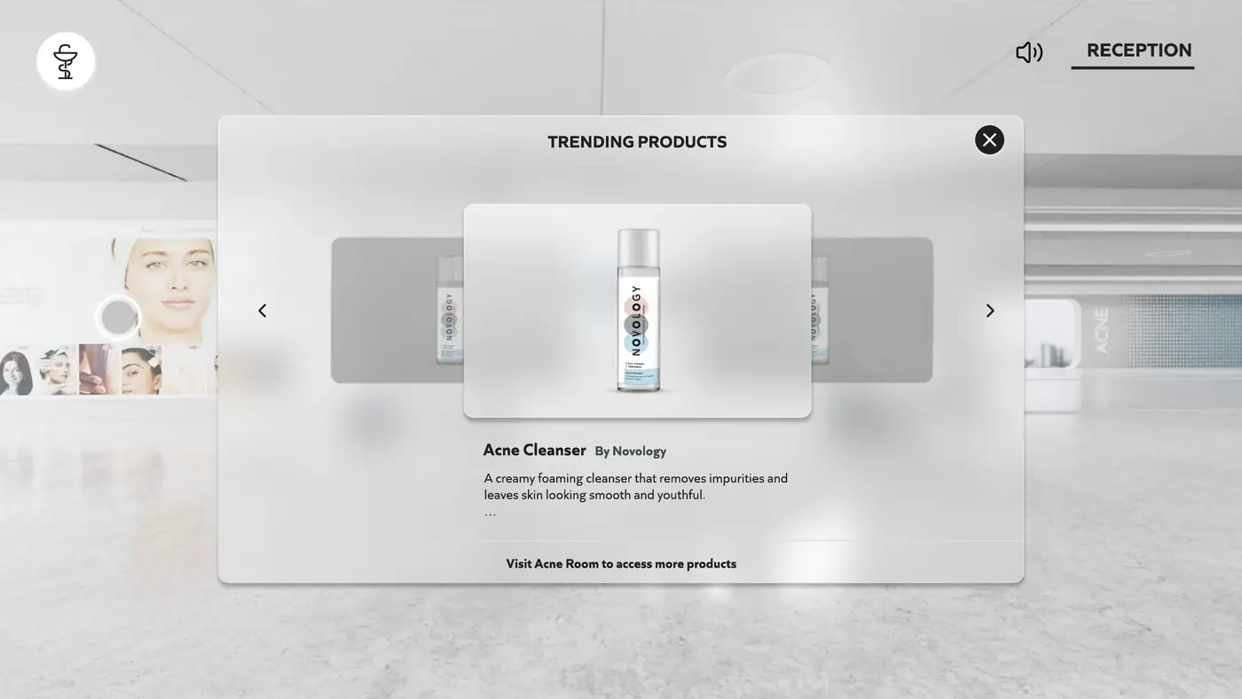 Trending products, over the reception